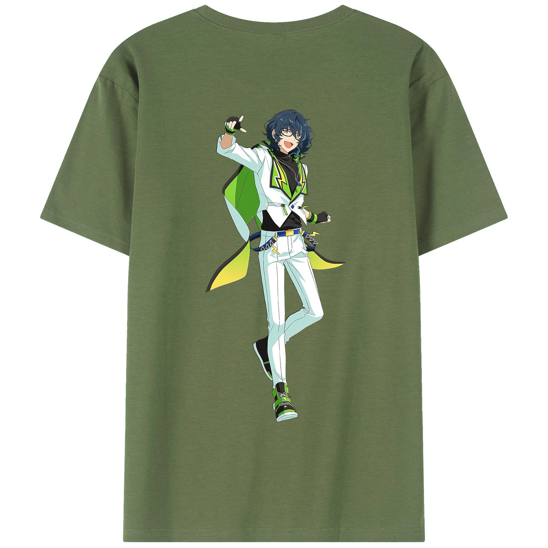 （画像用） あんさんぶるスターズ! Ensemble Stars 綿100％ メンズ半袖Tシャツ（バックプリント） 通気性